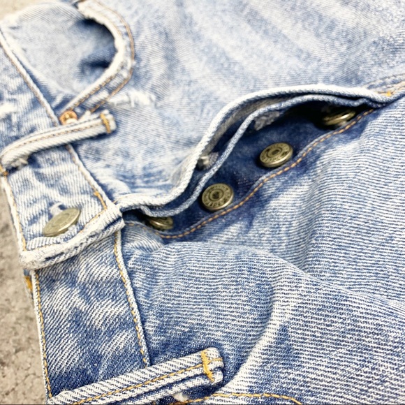 Grlfrnd Rhonda Distressed Denim Jean Skirt - Picture 7 of 8